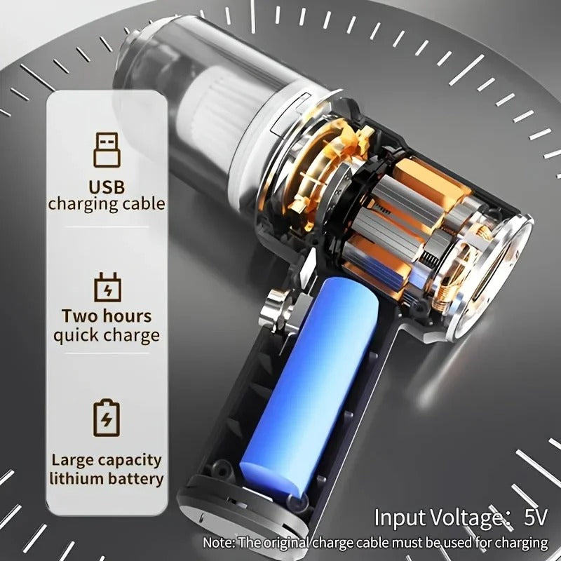 Cordless Handheld Vacuum Cleaner – Powerful Portable Suction for Car, Home & Office