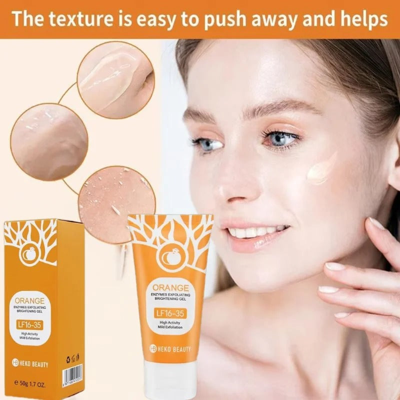 Orange Brightening Exfoliating Gel – Gentle Face & Body Scrub for Smooth & Radiant Skin
