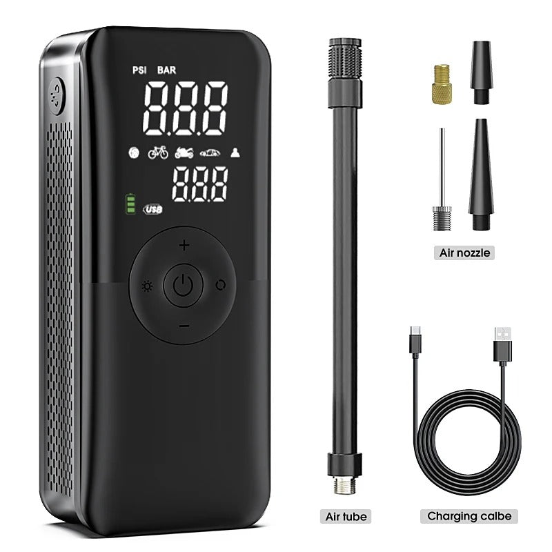 Portable Tire Inflator – Wireless Digital Air Compressor for Car Emergency Pump & Pressure Control